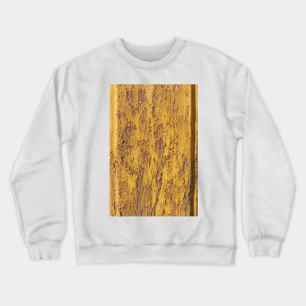 The texture of yellow wood Board can be used for background. A little cracked paintThe texture of yellow wood Board can be used for background. A little cracked paint Crewneck Sweatshirt by AnaMOMarques